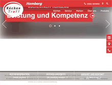 Tablet Screenshot of kuechentreff-homberg.de